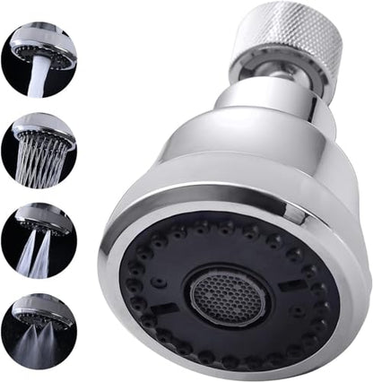 4 Spray Modes Faucet Aerator,360 Degree Faucet Sprayer Attachment,Big Angle Kitchen Faucet Aerator,Swivel Faucet Extender,Sink Sprayer Attachment for faucet,55/64 inch Female Thread (Chrome) - color: Chrome