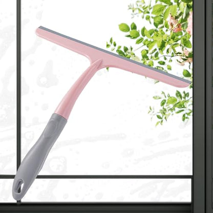 Window Wiper - Shower Squeegee, Window Screen Brush, Streak-Free Cleaning Blade, Multi-Use Silicone Scraper | Bathroom Wall, Glass Mirror, Car, Aquarium, Home WindowCleaning Accessory Tool Organizer