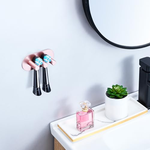 Electric Toothbrush Head Holder, Toothbrush Holders Wall Mounted, Adhesive Tooth Brush Head Holder Organiser, Electric Toothbrushs Holder, Shower Tooth Brushing Holder (Rose Gold, Small) - color: Rose Gold, size: Small