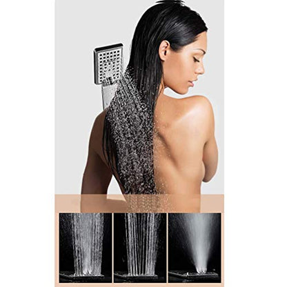 Shower Thermostatic Waterfall Rainfall Shower Panel Tower Shower Shower Column Body Massage Jets Hand Shower Tub Spout Wall Mounted Shower Panel,Silver,A - color: Silver, size: A
