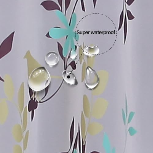 Plastic Shower Liner - Premium PEVA 4G Shower Curtain Liner with Rustproof Grommets and 3 Weighted Magnets, Waterproof Shower Curtains for Bathroom (Coffee Tree) - color: Coffee Tree, size: 71"W x 71"L (Pack of 1)