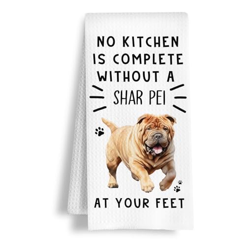 Funny Shar Pei Hand Towels for Kitchen Home Bathroom Decor, A Kitchen is Not Complete Without A Shar Pei Dish Towel, Dog Lovers Gift, 16×24 Inch - color: Chinese Shar-pei-kitchen