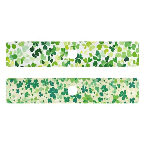 Bright Green Clover St. Patrick Kitchen Sink Splash Guard Sink Faucet Mat Faucet Handle Drip Catcher Drain Mats for Kitchen Bathroom Countertop Absorbent Dish Dry - color: Bright Green Clover St. Patrick, size: 30x5.4in x2