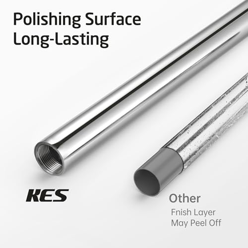 KES Toilet Paper Holder Stand, 26" H, Polished, T304 Stainless Steel | Cement-weighted base, anti-slip pad prevents scratches, universal roll compatibility, 1-min assembly, no drilling. - color: Polished Silver, size: 26" H