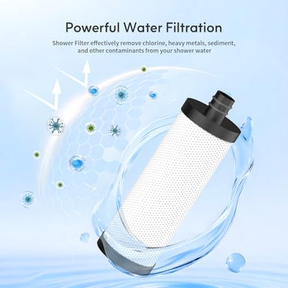 Lifefilter Carbon Shower Head Filter, 2.0 Carbon Shower Filter | Removes chlorine, heavy metals and other impurities from the water, improving dry skin and hair (2 Pack) - style: Carbon Replacement Filter