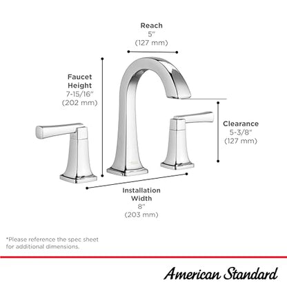 American Standard 7353801.295, Townsend 8-Inch Widespread 2-Handle Bathroom Faucet 1.2 GPM, Brushed Nickel - color: Brushed Nickel