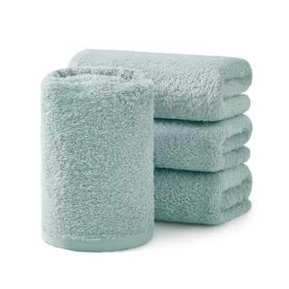 REDKISS 4-Pack Luxury Hand Towels, 16x32 Inch 450G 100% Cotton, Green Quick-Dry Bathroom & Kitchen Towels, Super Soft and Highly Absorbent - color: Green, size: hand towel set of 4