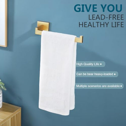 KOKOSIRI Towel Bar Gold Hand Towel Holder for Bathroom Kitchen Hardware Stainless Steel Wall Mounted, Brushed Gold, B3003BG - color: Brushed Gold
