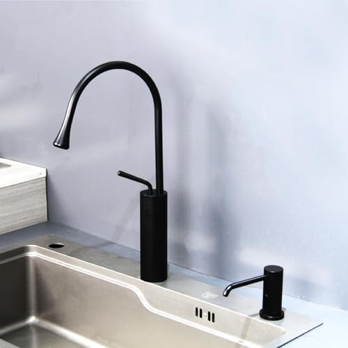 Automatic Soap Dispenser for Kitchen Sink, Matte Black Touchless Built-in Liquid Soap Dispenser with 33.81oz/1000ml Motion Activated No Touch Sanitizer Dispenser for Bathroom with High Capacity - color: Black