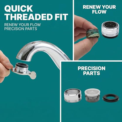 2-Pack RP330 Faucet Aerator with Removal Wrench, 2.2 GPM, Chrome | Replacement for RP330 Delta faucet aerator