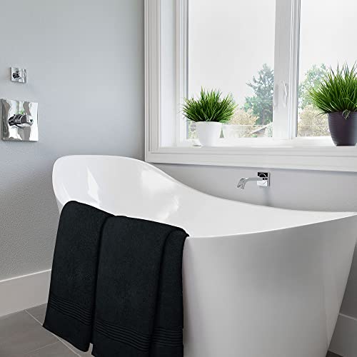 Utopia Towels Luxurious Bath Towels Set, 27x54 in, 4 Pack, Soft, Black | Soft Luxurious Ring Spun Cotton Bath Towels - Lightweight, Highly Absorbent, Quick-Drying, Ideal for Daily Use - color: Black