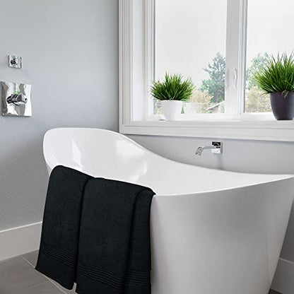 Utopia Towels Luxurious Bath Towels Set, 27x54 in, 4 Pack, Soft, Black | Soft Luxurious Ring Spun Cotton Bath Towels - Lightweight, Highly Absorbent, Quick-Drying, Ideal for Daily Use - color: Black