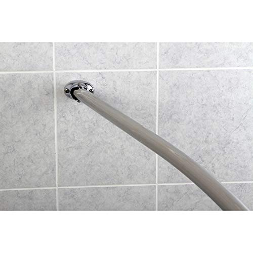 Kingston Brass CC3171 Adjustable Hotel Single Curved Shower Curtain Rod, Polished Chrome - color: Polished Chrome
