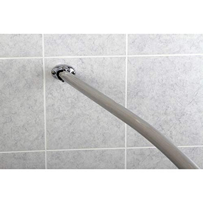 Kingston Brass CC3171 Adjustable Hotel Single Curved Shower Curtain Rod, Polished Chrome - color: Polished Chrome