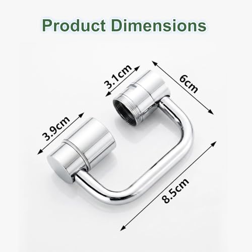 ANIS·KEBBR 1080° Rotating Faucet Extender Dual Mode Splash Proof Water Saving Aerator for Kitchen Bathroom Sink