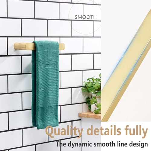 KOKOSIRI Towel Rings for Bathroom Wall 9-Inch Hand Towel Bar Wall Mount Towel Ring Holder Brushed Gold Stainless Steel Bathroom Hardware, B4010BG-L9 - color: Brushed Gold