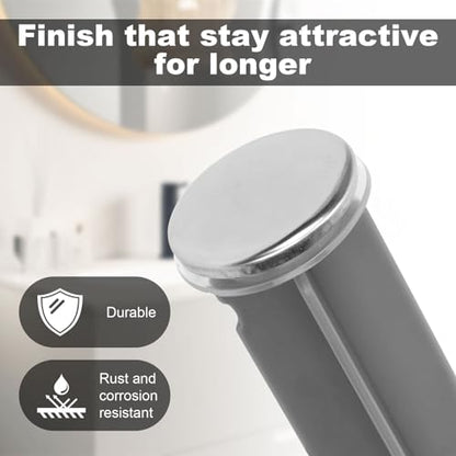 2pcs Bathroom Sink Pop Up Stoppers, 4-7/8 Height 1-1/4 Diameter for Moen | Plastic Clear Trailer Light Cover, Smart Snap-In Design, Compatible with BARGMAN 34-78-517, 515, 522