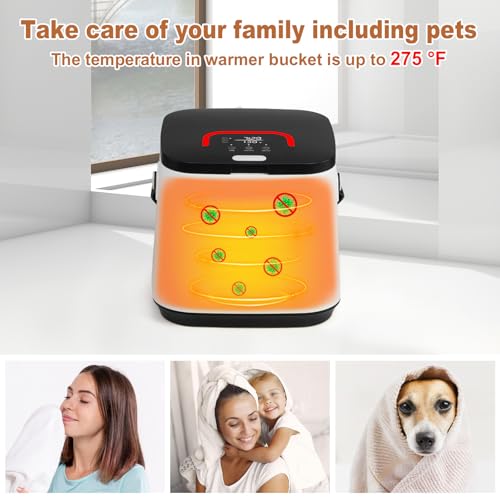 Towel Warmers for Bathroom - Smart Towel Warmer Bucket with Timer & Delay Start, 3 Heating Modes & LED Touchscreen - Towel Heater for Towels, Blankets, Robes, Spa (22L) - size: 22L