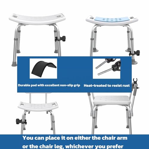 2 Pack Elderly Bath Chair Shower Head Holder – Handicap Shower Head Holder Accessories, Bath & Shower Head Holder Aids, Wheelchair Cane Holder Kit for Shower Seat