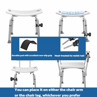 2 Pack Elderly Bath Chair Shower Head Holder – Handicap Shower Head Holder Accessories, Bath & Shower Head Holder Aids, Wheelchair Cane Holder Kit for Shower Seat
