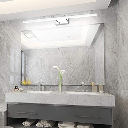 Aipsun 40 inch Modern LED Vanity Lights Adjustable Bathroom Light Fixtures Over Mirror Chrome Vanity Lighting 5500K - color: Chrome, size: 40 in