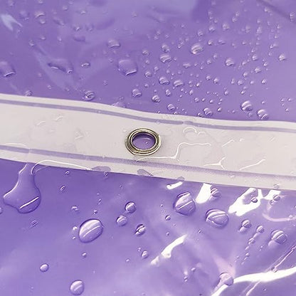 Barossa Design Clear Lavender Stall Shower Curtain Liner, 36" W x 72" H | Waterproof PEVA, PVC Free, Metal Grommets, Lightweight Plastic Shower Liner 36 x 72 Inches for Narrow Small Bathroom Stall - color: Clear Lavender, size: 36"W x 72"L (Pack of 1)