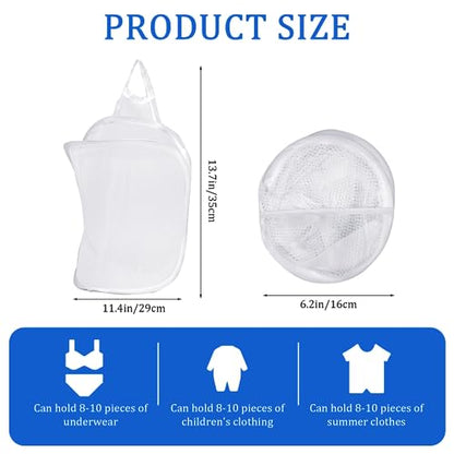 Mozeat Lens Space-Saving Hanging Laundry Hamper, White, Polyester, Portable, Hangable, Foldable