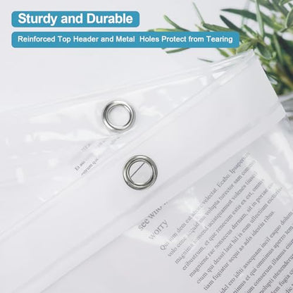 EurCross 9G Clear Shower Curtain Liner 72 x 78 inches Long with 5 Magnet Weights, Heavy Duty Weighted Premium PEVA Plastic Shower Curtain Liner for Bathroom, Without Hooks - color: Clear, size: 72"W x 78"L (Pack of 1)