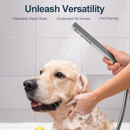 3-Function Thermostatic Shower System with Dual Rainfall Heads, Handheld Sprayer Brushed Nickel - color: Brushed Nickel