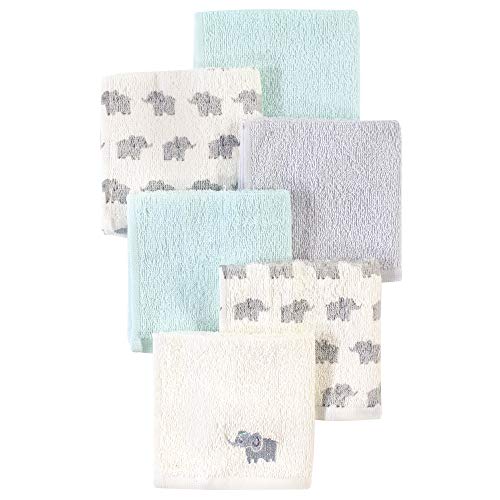 Luvable Friends Unisex Baby Super Soft Cotton Washcloths, Elephant with Hat, One Size - color: Elephant With Hat, size: One Size