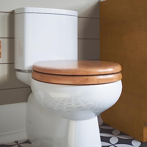 Design House Dalton Round Toilet Seat, Honey Oak | Surface, Oak, Hardware, 561241 - color: Honey Oak