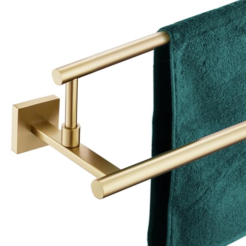 KOKOSIRI Bath Towel Bars 32-Inch Double Towel Rails Overlength Bathroom Racks for Cabinet Kitchen Brushed Gold Stainless Steel B5009BG-L32 - color: Brushed Gold, size: 32-Inch