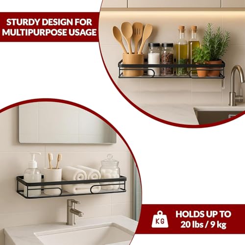 2-Pack Corner Shower Caddy - No Drill Corner Shower Shelves, Rust-Resistant Bathroom Organizer for Shampoo, Soap & Toiletries, Black - style: RECTANGLE