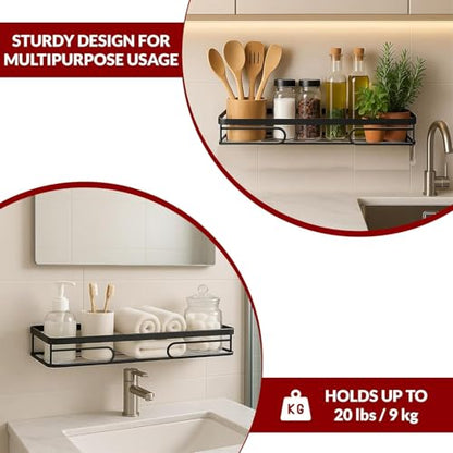 2-Pack Corner Shower Caddy - No Drill Corner Shower Shelves, Rust-Resistant Bathroom Organizer for Shampoo, Soap & Toiletries, Black - style: RECTANGLE