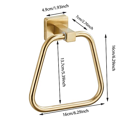 Brushed Light Gold Towel Ring for Bathroom 2 Pack, Kitchen Bath Towel Holder Hangers Wall Mount Heavy Duty Stainless Steel - color: Brushed Light Gold, size: 2 Pack
