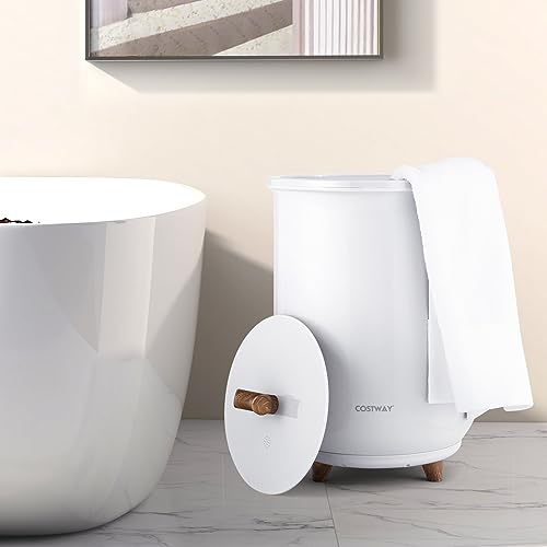 S AFSTAR 23L Towel Warmers for Bathroom - Large Luxury Towel Warmer Bucket with 3 Heat Modes, 4 Timer Settings, Fragrance Disc Holder, Auto Shut Off, Towel Heater for Blankets, Bathrobes (White) - color: White