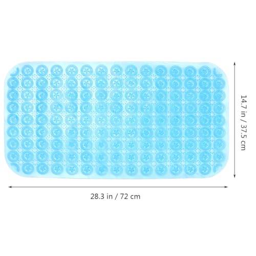 Balacoo PVC Bubbles Suction Bath Non-Slip Strong Cups with Mat Massage Blue for Safe Shower Tub Bathroom Bathing