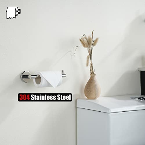 JQK Chrome Toilet Paper Holder, 5 Inch 304 Stainless Steel Thick 8mm Tissue Paper Dispenser for Bathroom, Hold Mega Rolls, Polished Chrome Wall Mount, TPH100-CH - color: Chrome, size: Bar