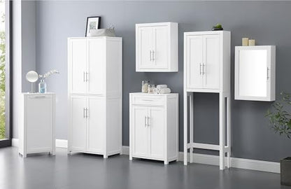 Crosley Furniture Savannah Wall Mounted Bathroom Storage Medicine Cabinet with Shelves, Snow - color: Snow, style: Wall Cabinet