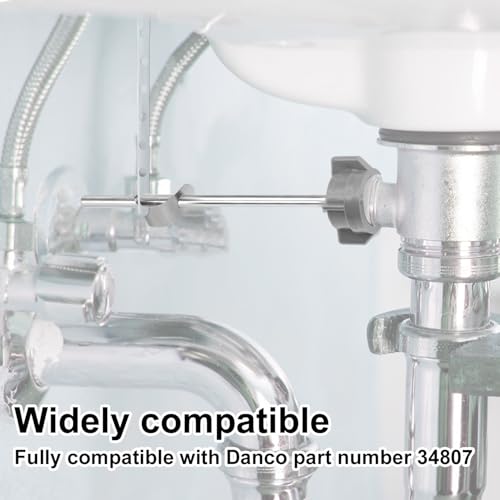 16pcs Pop-Up Clevis Clips Compatible with Danco 34807, Stainless Steel U-Shaped Spring Clip for Bathroom Sink and Tub Drain Linkage Assembly Repair