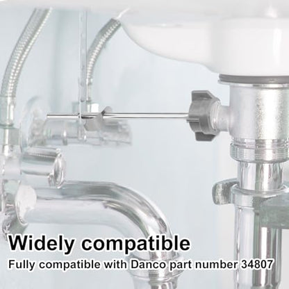 16pcs Pop-Up Clevis Clips Compatible with Danco 34807, Stainless Steel U-Shaped Spring Clip for Bathroom Sink and Tub Drain Linkage Assembly Repair