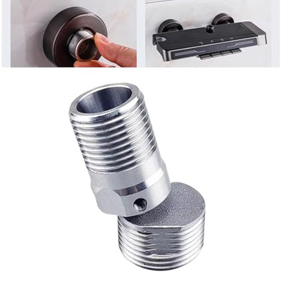 Stainless Steels Shower Tap Adapter Adjustable Angled Bents Base Telescopic Curved Feet Arm Extension Enduring Stainless Steels Tap Adapter for Kitchens and Bathrooms