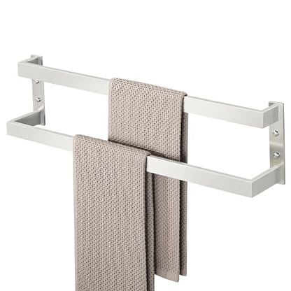 Alise Double Towel Bar, 24" Double Towel Racks for Bathroom, Brushed Nickel | Bathroom Towel Rack Wall Mounted, 3.54" Wide Faster Drying, Ladder Design, SUS304 Stainless Steel - color: Brushed Nickel, size: 24-inch