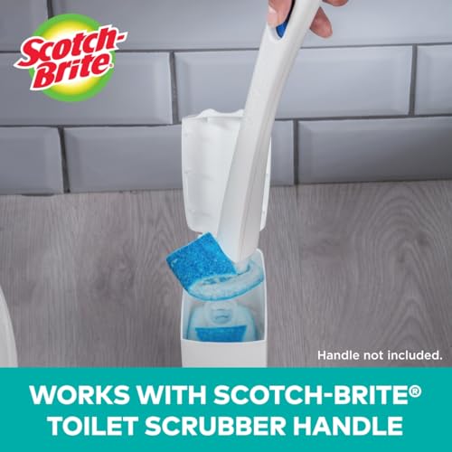 Scotch-Brite Disposable Toilet Cleaner Refill Pads, Disposable Refills with Built-In Bleach Alternative, Removes Rust & Hard Water Stains, 40 Disposable Refills