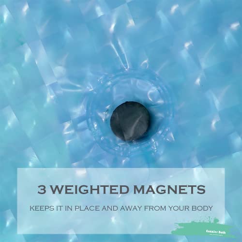 Blue 3D Crystal Plastic Shower Curtain Liner, 72x72 Inch Thin Lightweight Ice Cube Plastic Bathroom Shower Showroom Inner Curtain with Rustproof Metal Grommet Holes and Weighted Magnets - color: B-blue, size: 72"W x 72"L (Pack of 1)