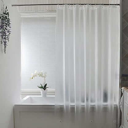 Frost Waterproof Fabric Shower Curtain Liner 72"x72"with PEVA Shower Curtain Liner with Rustproof Grommets and 3 Magnets - Soft Hotel Quality Cloth Shower Liner, Light-Weight Standard Size - color: Frost, size: 72"W x 72"L (Pack of 1)