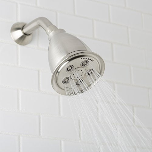 Speakman, Brushed Nickel S-2005-HB-BN Hotel Anystream High Pressure Shower Head-2.5 GPM Adjustable Replacement Bathroom Showerhead - color: Brushed Nickel, size: 2.5 GPM