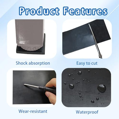 Black Adhesive Rubber Strip, 1/8 (.125)" Thick X 2" Wide X 10'Long | Solid Rubber Roll with Self Adhesive for Anti-Slip Anti-Vibration DIY Gaskets Crafts Sealing Supports Protection - size: 2"X10'X1/8,With Adhesive