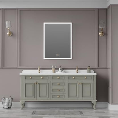 Recessed Medicine Cabinet with Mirror 20"x26" Medicine Cabinet Mirror | Lighted Medicine Cabinet, Bathroom Medicine Cabinet with Mirror, Adjustable Shelves, Defogger, Outlets, USB, Dimmable - size: 20"x26"