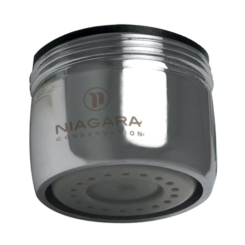 Niagara Conservation N3205N-PC-TU 1-Spray 0.5 GPM .94-in. Pressure-Compensating Needle-Spray Faucet Aerator Chrome, 6-Pack | Bathroom Sink and Kitchen Sink Aerator for Home Improvement - color: Chrome, style: 0.5 GPM (Needle)